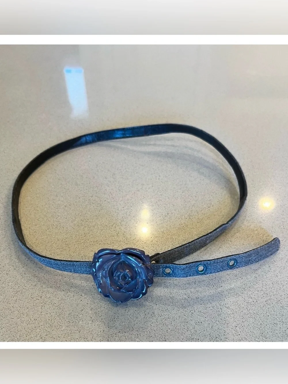 Vintage Gray Rose Women's Belt SZ Small